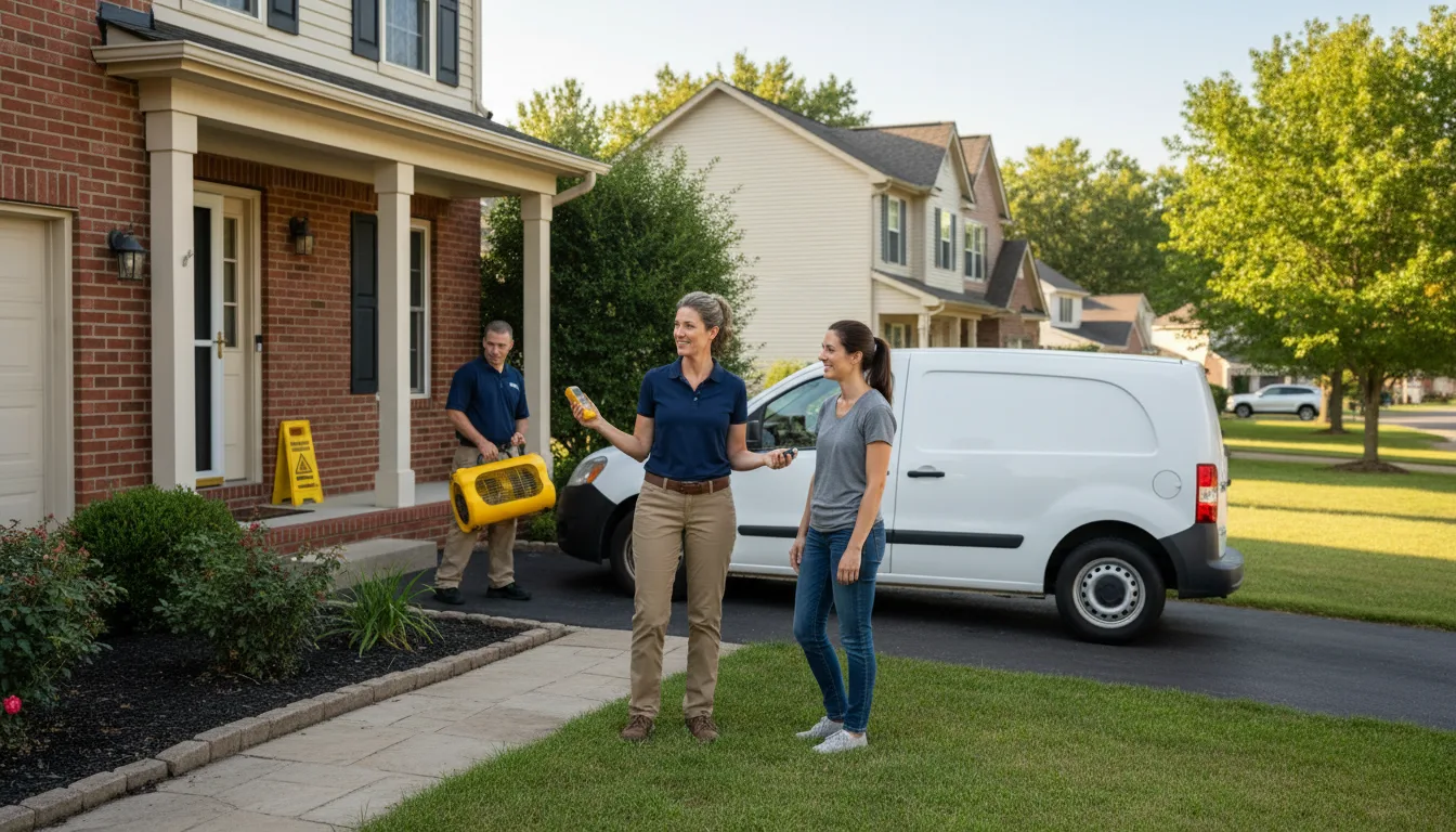 Residential water damage restoration in Bedford, WY